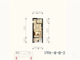 九锦1号_1室1厅1卫 建面37平米