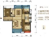 中国铁建西派国际_3室2厅2卫 建面122平米