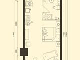 东胜紫御公园广场_1室1厅1卫 建面47平米