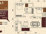 潼瑞御景江山_2室2厅1卫 建面78平米