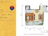 龙湾1号_1室1厅1卫 建面71平米