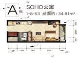 碧桂园贵安1号_1室1厅1卫 建面34平米