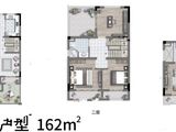 新浦西孔雀城云樾东方_联排D户型 建面162平米