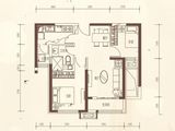 恒大城市之光_2室2厅1卫 建面95平米