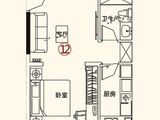 恒大中央广场_1室1厅1卫 建面55平米