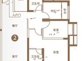 保利天汇_3室2厅2卫 建面110平米