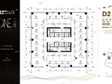 绿地中央广场_D2栋5/6/9/13/14层平面图 建面47平米