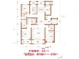 润城悦府_4室2厅3卫 建面196平米