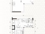 茶山碧桂园二期_1室2厅1卫 建面48平米