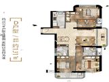 水晶地铁公元_4室2厅2卫 建面151平米