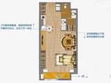 龙湖蔚澜香醍酒店式公寓_1室1厅1卫 建面60平米