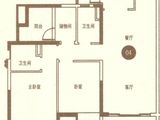 保利中环广场_2室2厅2卫 建面105平米