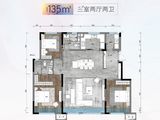 保利和锦堂煦_3室2厅2卫 建面135平米