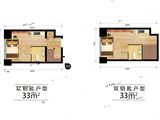 大众金融CBDLOFT_1室1厅1卫 建面33平米