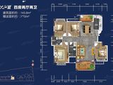 新水云轩尚书苑_4室2厅2卫 建面143平米