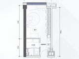 万科金融中心TheOne_46㎡户型 建面46平米