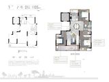 新纪元云之境_3室2厅2卫 建面105平米