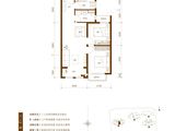 保利天汇华章_2室2厅1卫 建面80平米